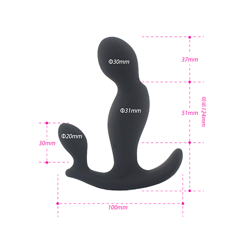 LA19001RC Wholesale Silicone Vibrating Butt Plug with Remote Black5