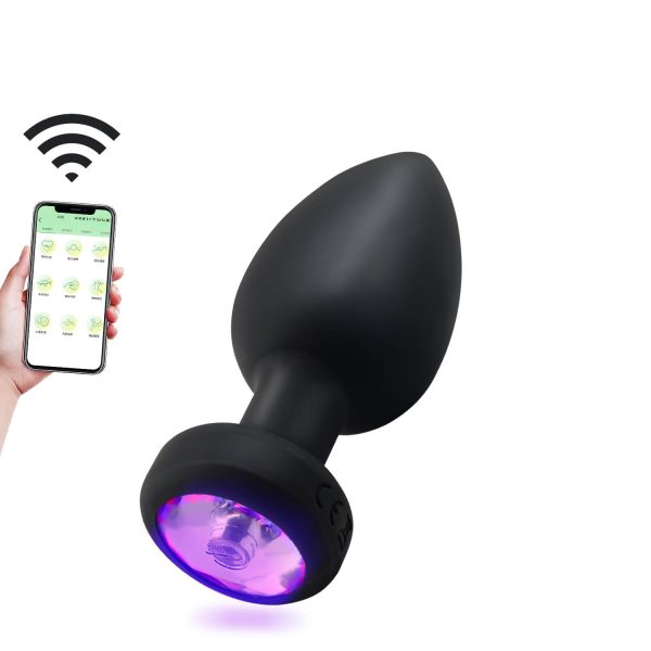 led anal plug app control